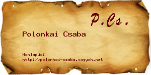 Polonkai Csaba névjegykártya